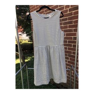NWT J Crew Black and White Striped Dress